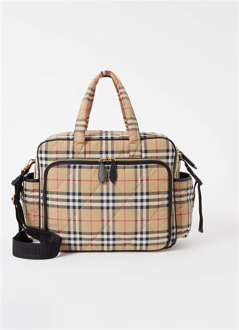 burberry luiertas zwart|Burberry Luiertas met quilt patroon en verschoningsmat • Zwart • .